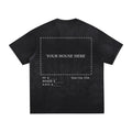 Custom House Tee — your house and deal stats printed on a vintage washed black tee